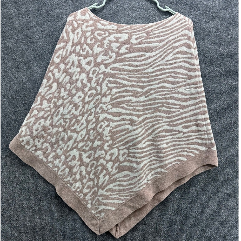 Barefoot Dreams CozyChic Ultra Lite Animal Print Poncho Pink Zebra Leopard OS
